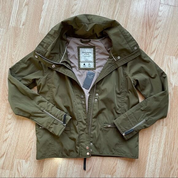 NWT Abercrombie & Fitch Green Water and Wind Resistant Heavy Jacket - Picture 3 of 14